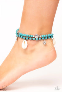 Buy and Shell- Blue Anklet