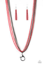 Load image into Gallery viewer, Colorful Calamity - Red Lanyard
